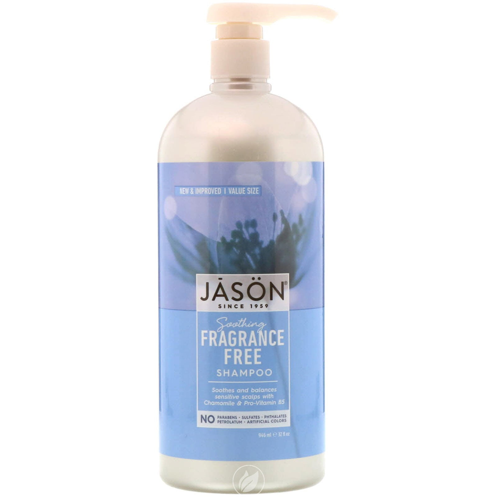 (2 Pack) Jason Natural Products Shampoo Fragrance Free 32 Ounce