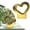 Z-3-Gold, variant on Heart Shaped Bouquet Gift Box, Heart Shaped Packaging Box, Reusable Paper Packaging Box with Waterproof Lining, for Flowers, Chocolates, Candies, Weddings & Special Occasions 1Pcs