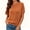 Orange, variant on Short Sleeved Solid Color Women Casual Crew Neck Short Sleeve Knit Sweater Tops