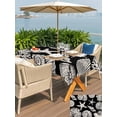 thumbnail image 5 of Outdoor Tablecloth with Umbrella Hole for Patio/Picnic/Party/Camping, Black Starfish Coastal Waterproof Table Cloth Rectangle Table Cover Washable, Shell Coral Summer Beach Nautical Ocean (54"x 80"), 5 of 9