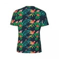 thumbnail image 6 of T Shirt For Men Tropical Floral Hibiscus Running Summer Jungle Parrot Fun T-Shirts Harajuku Tshirt F, 6 of 7