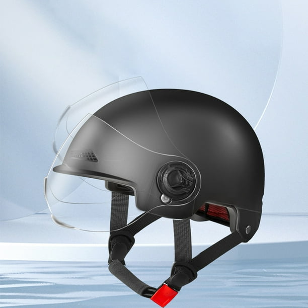 Motorcycle Half Helmet For Men Women Quick Release Buckle Open
