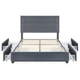 thumbnail image 3 of Furniture of America Tink Platform Fabric Full Bed with Drawers in Gray, 3 of 8