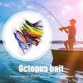 thumbnail image 3 of Señuelo de falda suave con cabeza de metal aparejo para arrastre Ehuebsd de atún señuelos de agua de mar profunda pulpo pesca de atún grande 6 unidsbolsa, 3 of 8