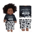 thumbnail image 4 of 12 Inch Black Baby Dolls With Clothes A,frican Realistic Baby Washable Kids Girls, 4 of 5