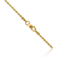thumbnail image 2 of 14K Solid Yellow Gold 1.5mm Rope Chain Twisted Link Necklace, 2 of 4