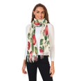 thumbnail image 2 of FORMRS Womens Scarf Winter Soft Long Big Warm Shawls Wrap Tassel Scarves, Apple Leaves Pattern, 2 of 9
