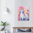 thumbnail image 3 of COMIO  Rainbow Unicorn Wall Art for Girls Room Canvas Painting Stretched and Framed  Set of  for Nursery Children Kids Bedroom Decor, 3 of 4