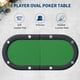 thumbnail image 4 of QinaQin Mesa de póker ovalada plegable para 8 jugadores, sin ensamblaje, con fieltro tipo casino, portavasos integrados y borde acolchado para reuniones en casa, 4 of 8