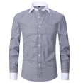 thumbnail image 2 of TANSILING Men's French Cuff Dress Shirt with Cufflinks, S-3XL, 2 of 7