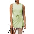 thumbnail image 1 of Womens Tennis Dress with Built in Shorts Workout Athletic Rompers Open Back Skort Dress Matcha Green S, 1 of 8