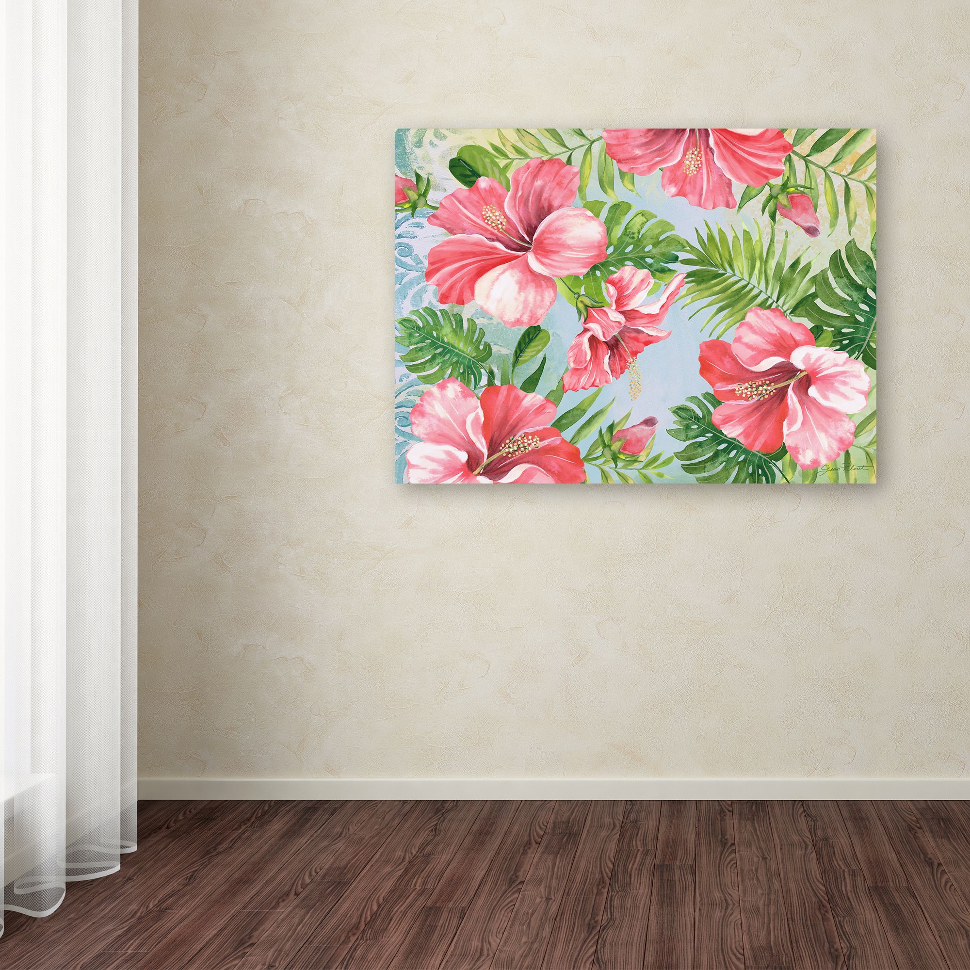 Trademark Fine Art 'Hibiscus Paradise 1' Canvas Art by Jean Plout