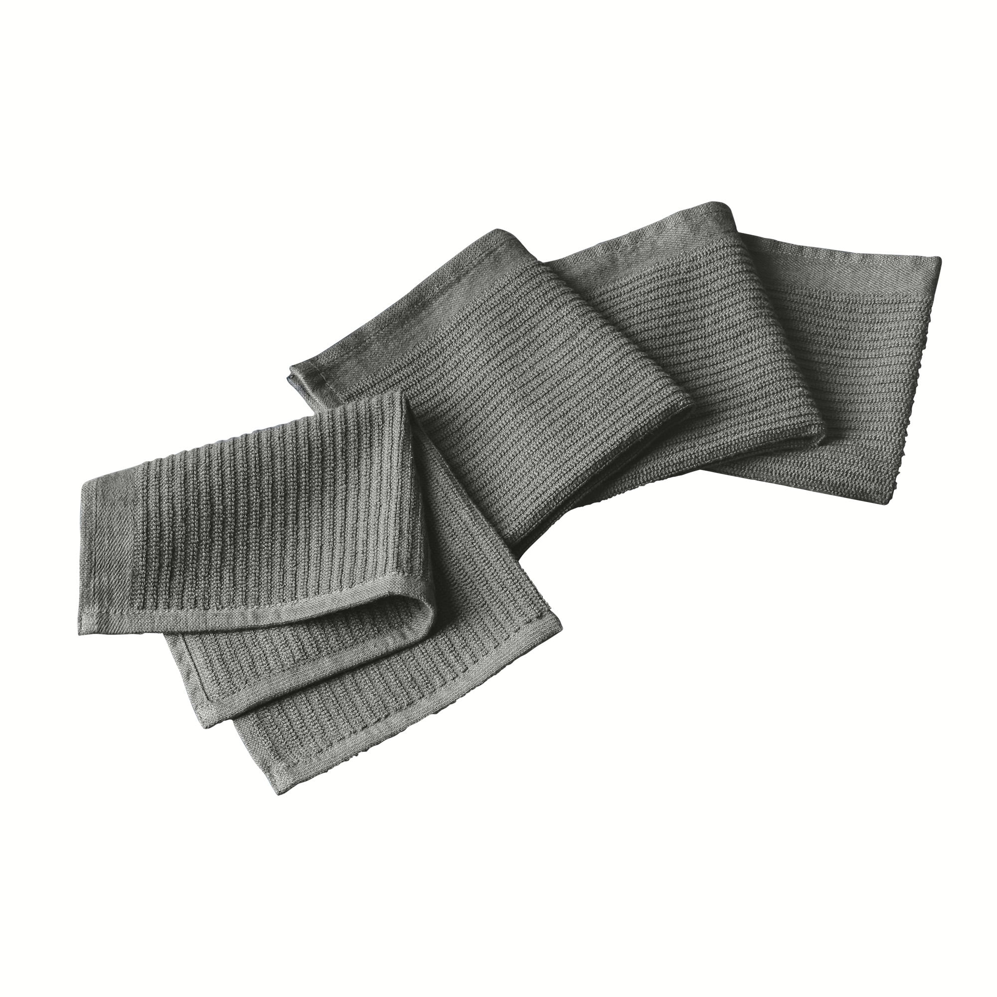 (3 pack) Thyme & Table Bar Mop Dish Cloth, Gray, 4 Pack Set