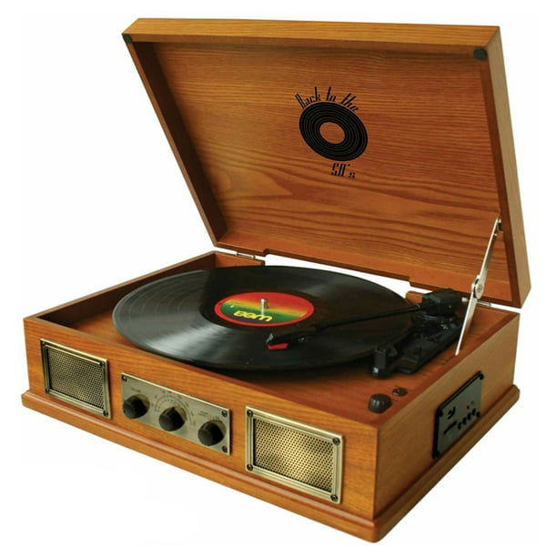 Back To The 50's 3 Speed Wooden Turntable