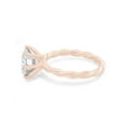 thumbnail image 4 of Round Cut Lab Created Moissanite Diamond Twisted Rope Knot Solitaire Engagement Ring In 14K Rose Gold Plated Sterling Silver(G-H Color,VVS1 Clarity,3.00 Cttw)-9, 4 of 7