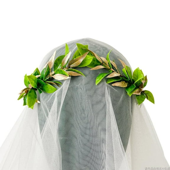 Green King Headband Wreath Handmade Garland Headband Bride