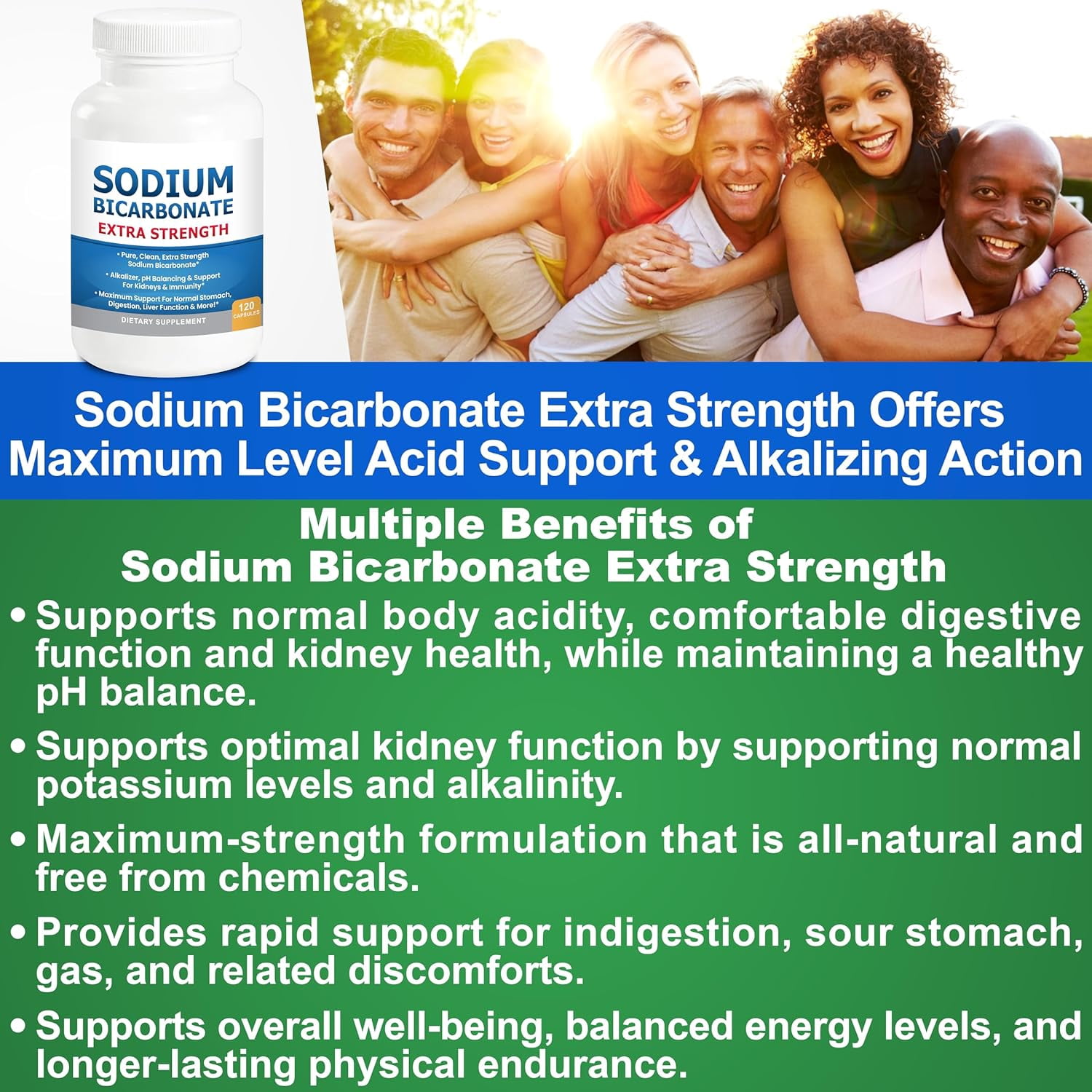 sodium bicarbonate and glutathione Healthy Kidney Inc, Sodium Bicarbonate Capsules 1300mg, Alkaline Digestive  Support, 120 Caps
