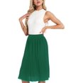 thumbnail image 3 of ZXIHZF Women Classic Chiffon Flowy Pleated Midi Skirts, 3 of 5