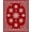 Red, Pattern 2, variant on ODIKA 4'x6' Machine Washable Non-Slip Area Rug, Whimsical Frosted Medallion Motif with Gilded Highlights High Traffic Rug, Red, 616846