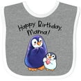 thumbnail image 3 of Inktastic Happy Birthday, Mama Cute Penguins Boys or Girls Baby Bib, 3 of 4