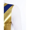 thumbnail image 5 of Haitryli Women Metallic Lyrical Dance Dress Liturgical Praise Tunic and Overlay Blue S, 5 of 7