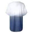 thumbnail image 6 of Summer Savings Clearance 2024! TAGOLD Summer Short Sleeve Tops for Womens Women's Fashion Gradient Printed Blouse V-neck Short Sleeve Loose T-shirt Tops Navy S, 6 of 6