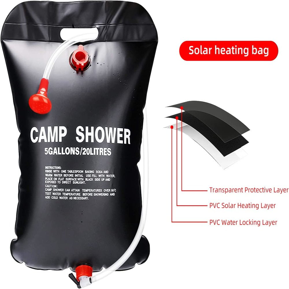 Douche Solaire,Douche Portable 20l - Sac d'eau Randonnée Festival Douche Solaire,Douche Portable 20l - Sac d'eau Randonnée Festival