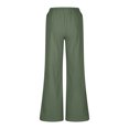 thumbnail image 7 of Up to 65% off! Plus Size Sweatpants for Womens High Waist Casual summer casual solid color linen wide-legged pants bohemian wind beach pants drawstring loose pants elastic waist casual pants pants, 7 of 7
