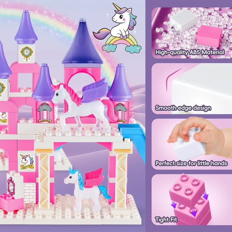 Unicorn Theme Classic Building Blocks for Toddlers, Princess