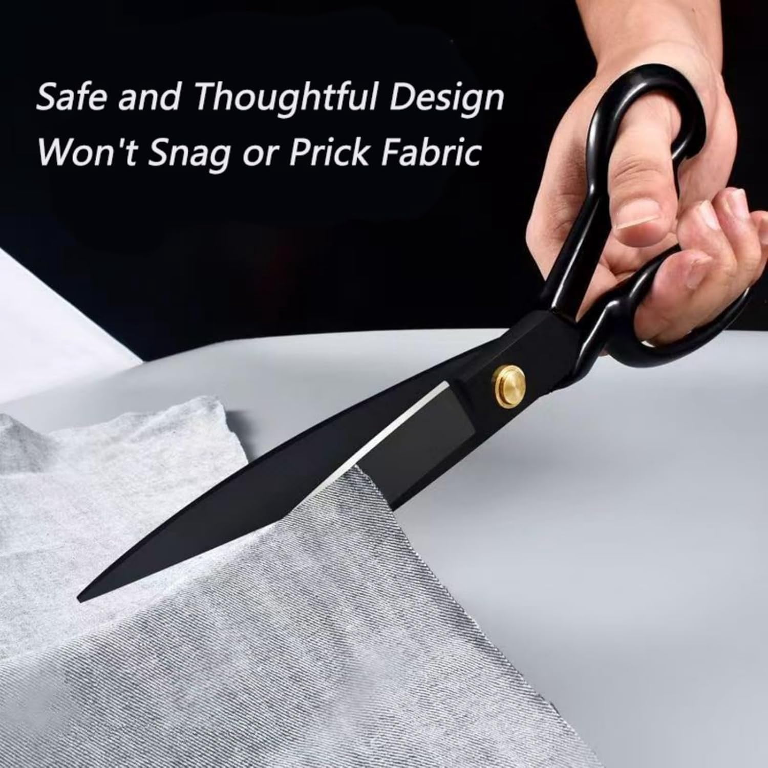 Professional Manganese Steel Tailor Scissors, Professional Heavy Duty Sewing Scissors 8 Inch, High Manganese Steel Fabric Scissors for Tailor, Craft, Quilting & DIY - Ergonomic Handle