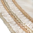 thumbnail image 4 of HGTV Home Collection by National Tree Company Christmas Tree Skirt, Cream,  Fringe Detail, Split Seam, String Ties, 52 Inch, 4 of 5