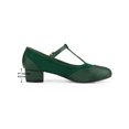 thumbnail image 2 of BLISSFUL STEP T-Strap Mary Janes for Women Ankle Strap Block Heels Pumps - Perfect for Parties and Cosplay Dark Green 9, 2 of 8