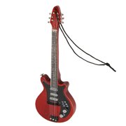 NFTIGB Miniature Electric Guitar Model Exquisite Solid Wood Ornament for Music Festival Wedding Party Decoration Collectible Figurine Gift (6.3 inches / 16 cm)