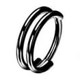 thumbnail image 6 of LINXIQIN Titanium Micro Cubic Zirconia Hinged Nose Hoop Ring Body Jewelry Unisex, 6 of 9
