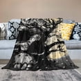 thumbnail image 5 of Creowell Skull Tree Moon Fuzzy Soft Cozy Blanket - Multi-Purpose Gift 60*80in, 5 of 7