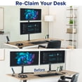 thumbnail image 3 of Black Dual LCD Monitor Desk Mount Stand, Stacked Vertical 2 Screens up to 34", 3 of 8
