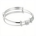 thumbnail image 6 of Herunwer 925 Sterling Silver Bracelet for Women Shining Adjustable Bangle Bracelets Fashion Jewelry Valentine's Day Gifts for Her, 6 of 9