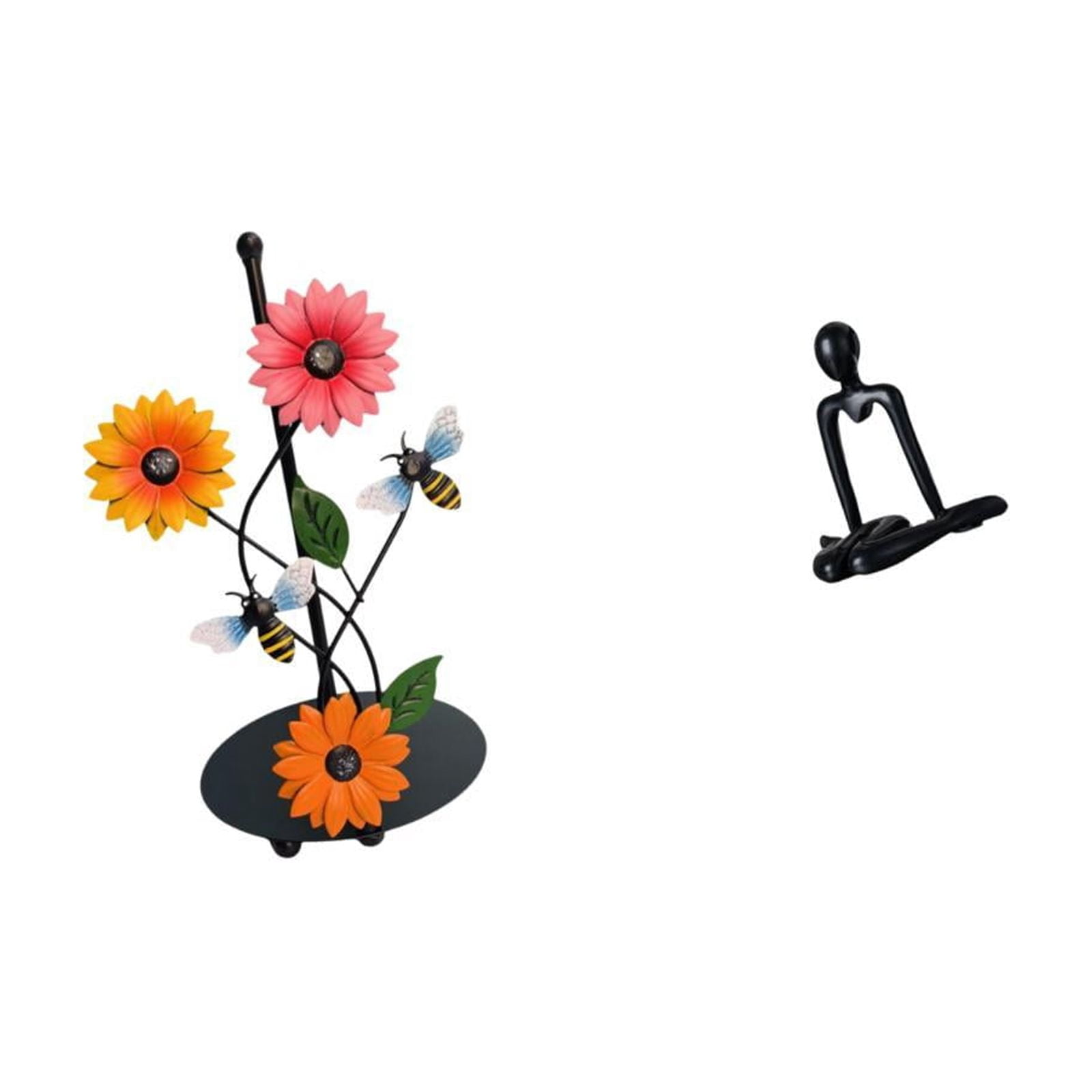 Fiocias Thinker Paper Towel Holder Sculpture Dispenser Non Slip Vertical Tissue Rack Decorative Figurine Simple Tabletop Ornament Figure Statue for Home Cabin