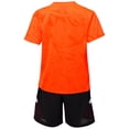 thumbnail image 2 of Alvivi Kids Boys Football Soccer Jersey Sport Team Uniform Outfit Short Sleeve T-Shirt and Shorts Set Orange 7-8, 2 of 7