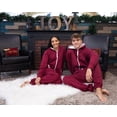 thumbnail image 6 of Maroon Hoodie Onesie Jumpsuit Premium One-Piece SweatSuit for Men & Women, 6 of 6