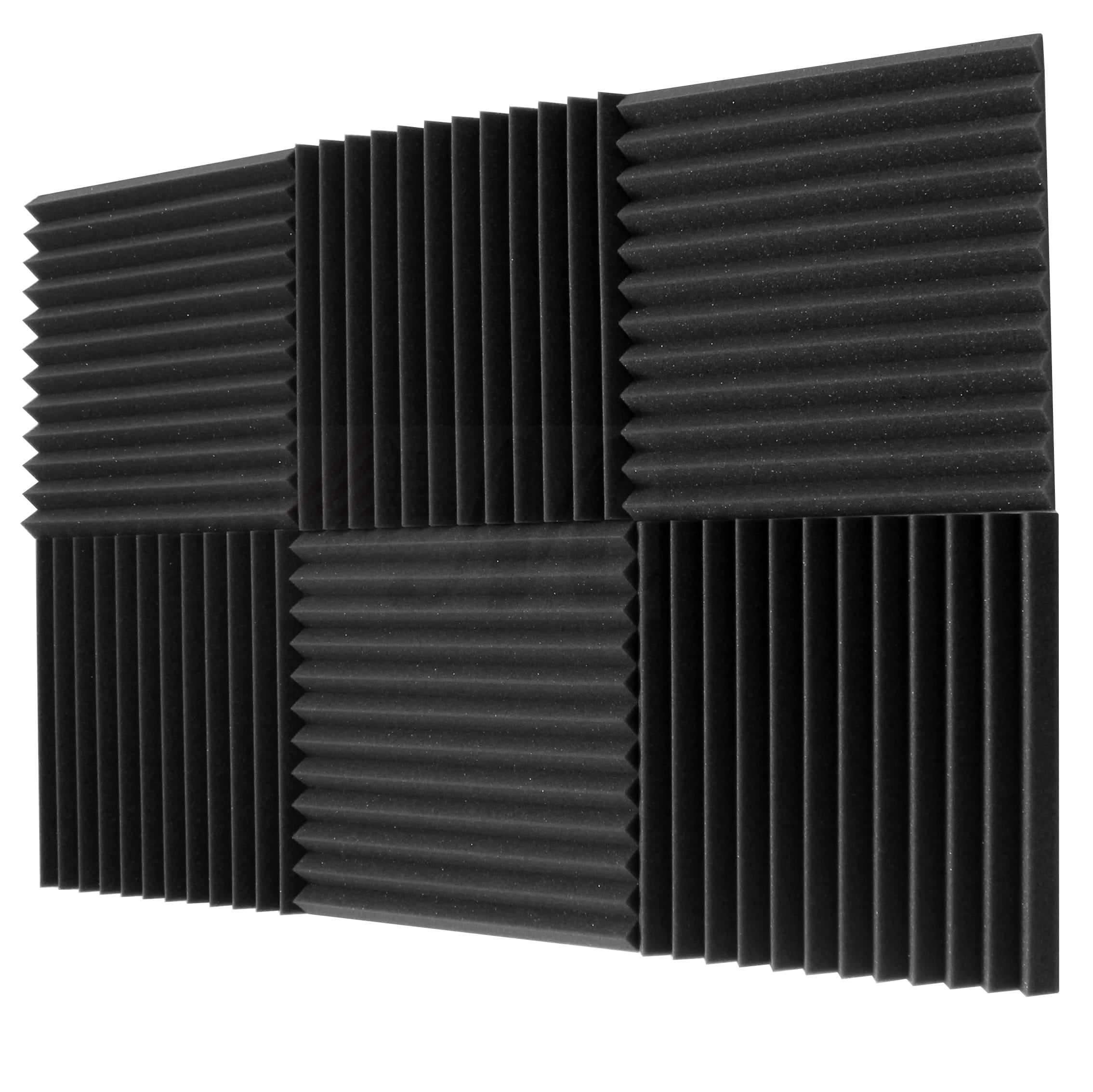 50pack, Black 50 Pack Ice Black Acoustic Panels Studio Foam Wedges 1 X 12 X 12 