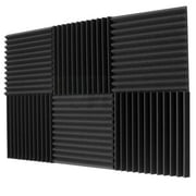 6 Pack Acoustic Panels Studio Foam Wedges 1" X 12" X 12"