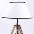thumbnail image 3 of Nauticalmart Designer Natural Wood Tripod Table Lamp with Free Chrome Spike, 3 of 3