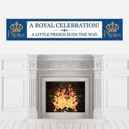 Royal Prince Charming Baby Shower Decorations Party Banner