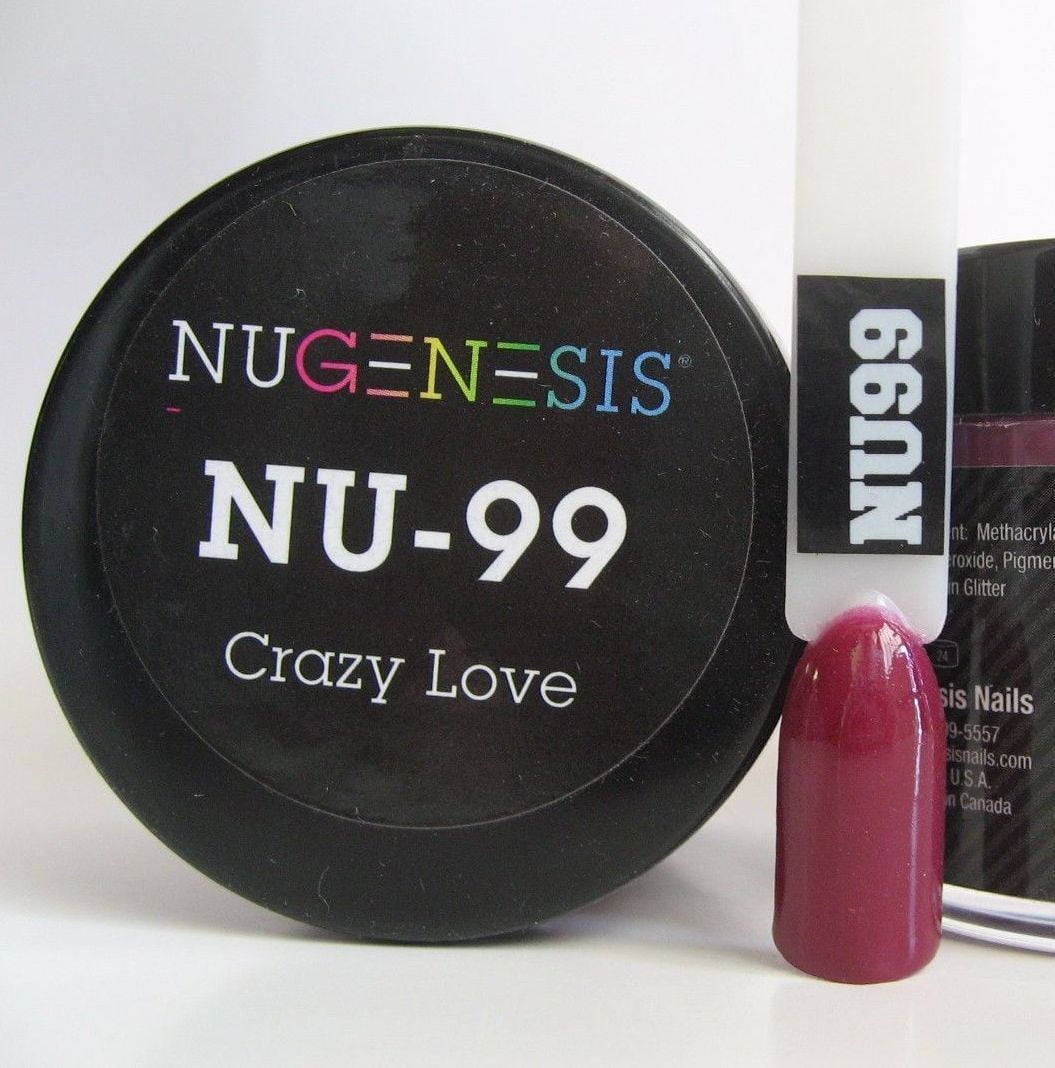 NUGENESIS Nail Color Dip Dipping Powder 1oz/jar NU99 Crazy Love