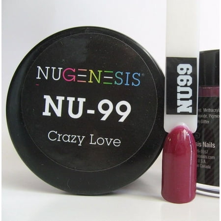NUGENESIS Nail Color Dip Dipping Powder 1oz/jar - NU99 Crazy Love