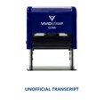 thumbnail image 1 of Unofficial Transcript Self Inking Rubber Stamp (Blue Ink) - Large, 1 of 4