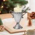 thumbnail image 5 of Celsvanis Vintage Vase Silver Iron Double Handle Decorative Flower Holder for Fresh Dried Flowers Mantel Fireplace Tabletop Farmhouse Indoor Home Decor, 5 of 5