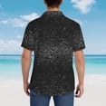 thumbnail image 4 of Balery Black And White Dotted Camisas hawaianas de manga corta para hombre, camisas playeras de corte holgado, camisas de vacaciones con botones,Large, 4 of 7