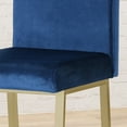 thumbnail image 3 of Noble House Korey Indoor Modern Velvet Barstools, Set of 2, Navy Blue, 3 of 11